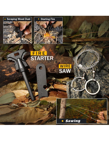 Kit de Supervivencia 14 en 1 Titorld para Camping y Aventura