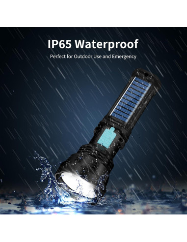 Linterna Solar LED VOETIR 1500 Lúmenes IP65 Recargable