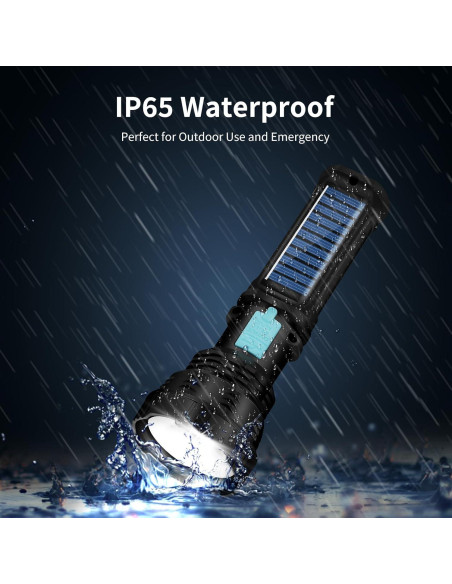Linterna Solar LED VOETIR 1500 Lúmenes IP65 Recargable Linterna Solar LED VOETIR 1500 Lúmenes IP65 Recargable
