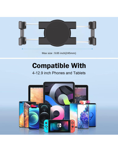 Soporte de Tablet iTODOS IT0223 para Coche y Pared 360