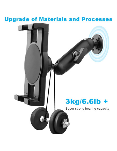 Soporte de Tablet iTODOS IT0223 para Coche y Pared 360 Soporte de Tablet iTODOS IT0223 para Coche y Pared 360