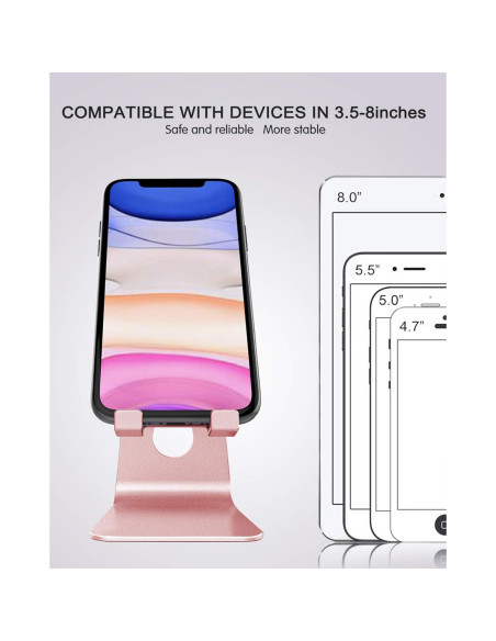 CreaDream Soporte Ajustable para Teléfono Móvil Oro Rosa CreaDream Soporte Ajustable para Teléfono Móvil Oro Rosa