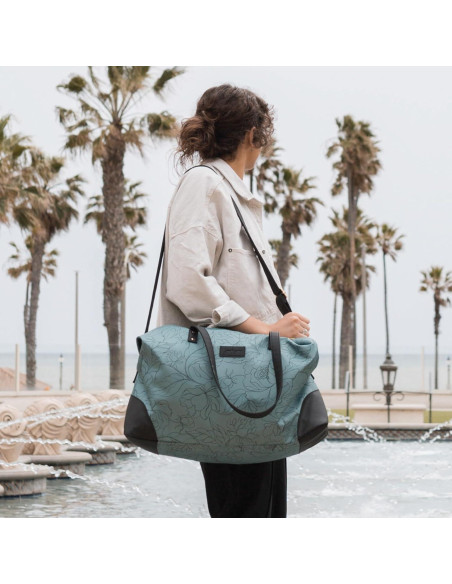 Bolso de Viaje Jadyn Luna 34L con Estuche Cosmético Flora Salvia Bolso de Viaje Jadyn Luna 34L con Estuche Cosmético Flora Salvia