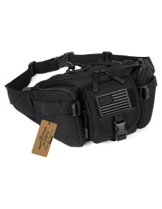 Mochila Táctica de Cintura ArcEnCiel Negra 20x15 cm