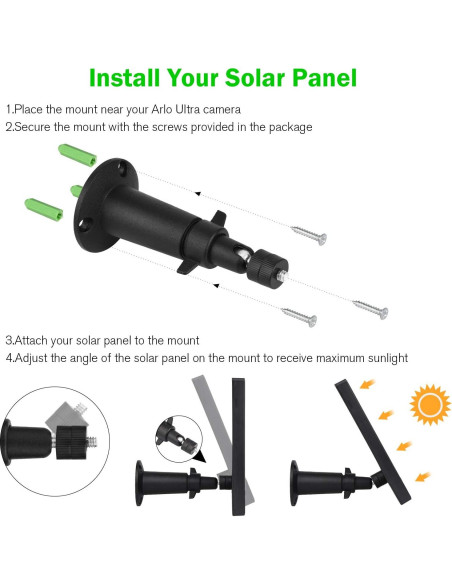 Cargador Solar Uogw para Arlo Pro 3/4/5S 2K - Impermeable Cargador Solar Uogw para Arlo Pro 3/4/5S 2K - Impermeable