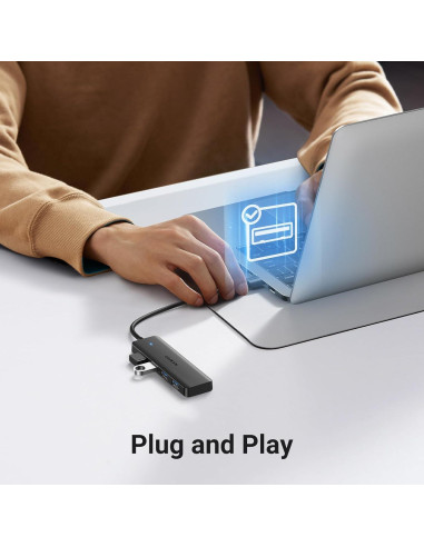 Hub USB 3.0 UGREEN de 4 Puertos Ultra Delgado