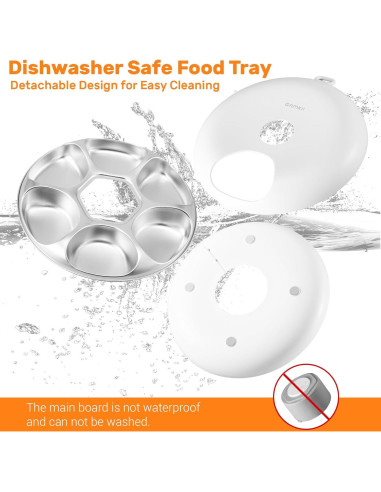 Dispensador Automático de Comida GAMKII 6 Comidas Acero Inoxidable