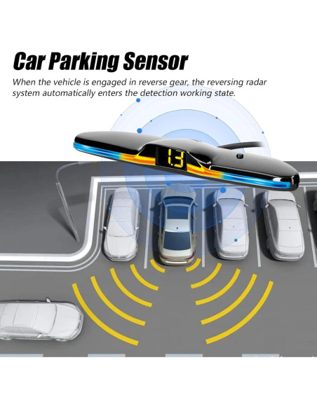 Sistema de Sensores de Estacionamiento Sunydog 4 Sensores LED Sistema de Sensores de Estacionamiento Sunydog 4 Sensores LED