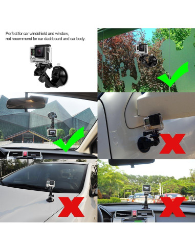 Soporte de Ventosa Sametop para GoPro y Cámaras de Acción