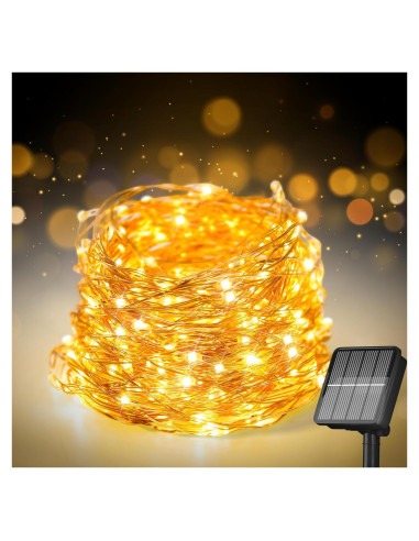 Cadena de Luces Solares 200 LED Selarlyt 22m Blanco Cálido