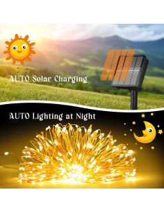 Cadena de Luces Solares 200 LED Selarlyt 22m Blanco Cálido 2