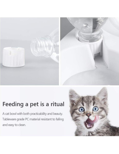 MILIFUN Tazones Inclinados para Perros y Gatos - 2 en 1