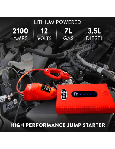Arrancador Weego N44S 2100A Portátil para Autos y Motos