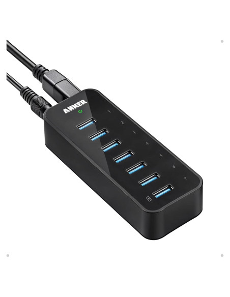 Hub USB 3.0 Anker de 7 Puertos con Adaptador 36W Hub USB 3.0 Anker de 7 Puertos con Adaptador 36W