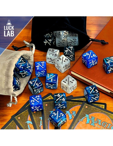 Dados Contadores Luck Lab MTG 48 PCS - Colores Perla
