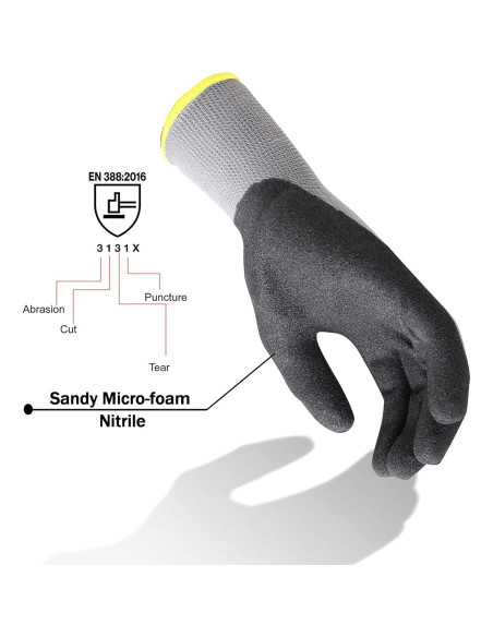 Guantes de Trabajo Corestar Nitrilo 10 Pares Unisex Guantes de Trabajo Corestar Nitrilo 10 Pares Unisex