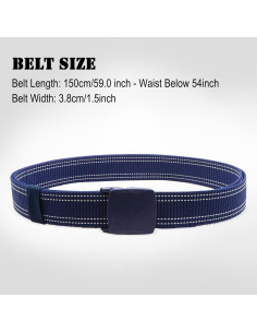 Cinturón Táctico Militar Nylon Ajustable 150 cm Azul 2