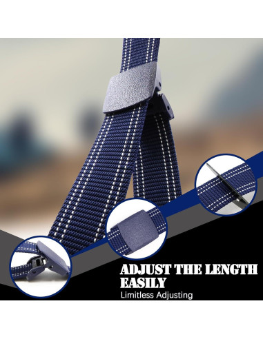 Cinturón Táctico Militar Nylon Ajustable 150 cm Azul