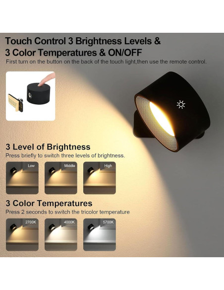 Juego de 2 Apliques LED Lightess con Control APP y RGB Juego de 2 Apliques LED Lightess con Control APP y RGB