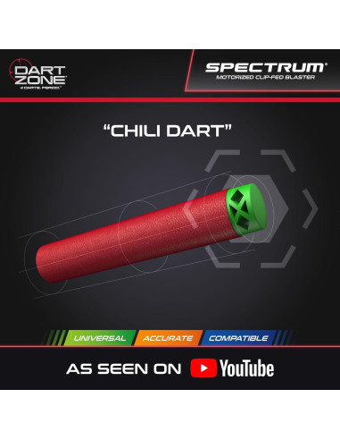 DART ZONE Spectrum Blaster - Juguete de dardos 50 dardos