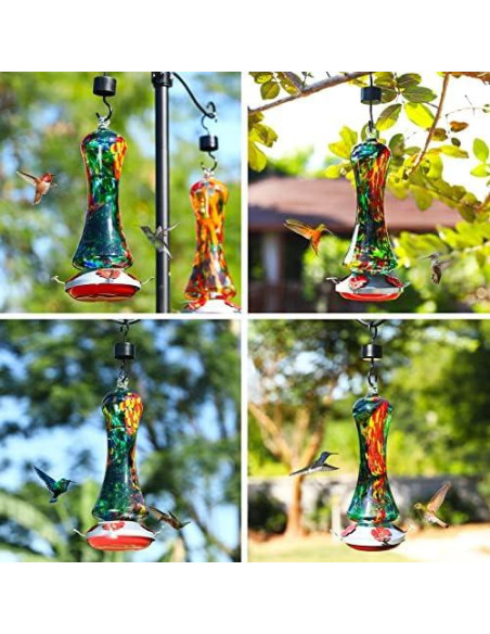 Alimentador de Colibríes Birdkiss de Vidrio 591 ml Colgante Alimentador de Colibríes Birdkiss de Vidrio 591 ml Colgante