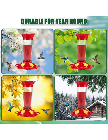 Alimentador de Colibríes FEED GARDEN 296 ml colgante rojo