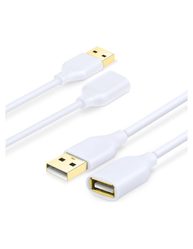 Cable de Extensión USB 2.0 Costyle Blanco 2m Macho a Hembra