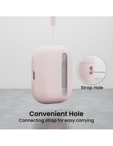 Funda híbrida de silicona ORNARTO para AirPods Pro 2 - Rosa