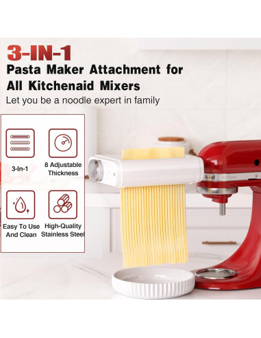 Accesorio para hacer pasta 3 en 1 GuanQiao para KitchenAid