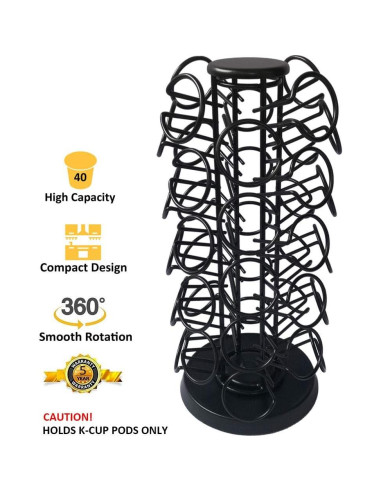 Soporte para K Cups BLACKSMITH FAMILY 40 Cápsulas Giratorio
