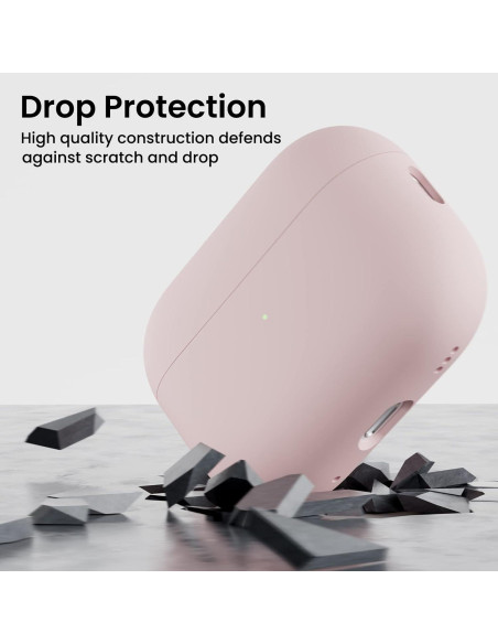 Funda híbrida de silicona ORNARTO para AirPods Pro 2 - Rosa Funda híbrida de silicona ORNARTO para AirPods Pro 2 - Rosa