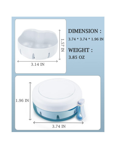 Caja para Dentaduras YCROJBK a Prueba de Fugas 9.5x9.5cm