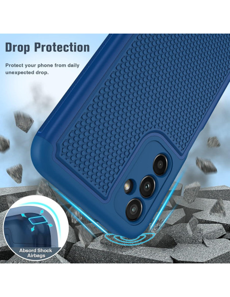 Funda Doble Capa FNTCASE para Samsung Galaxy A14 5G - Azul Funda Doble Capa FNTCASE para Samsung Galaxy A14 5G - Azul