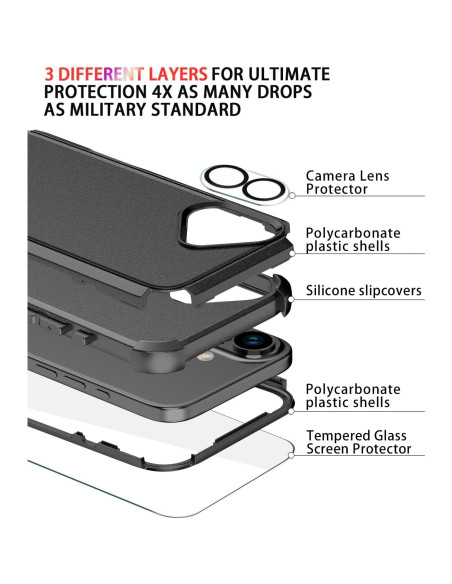 Funda Diverbox para iPhone 16 A prueba de golpes y caídas Funda Diverbox para iPhone 16 A prueba de golpes y caídas