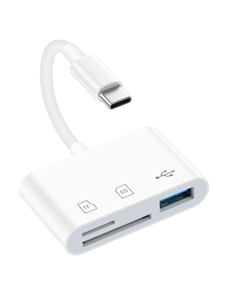 Lector de Tarjetas SD USB-C MBODMI 3 en 1 para iPhone/iPad Lector de Tarjetas SD USB-C MBODMI 3 en 1 para iPhone/iPad