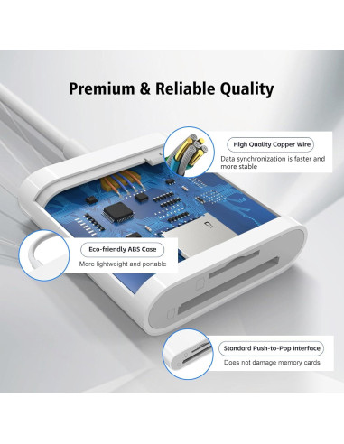 Lector de Tarjeta SD 2 en 1 WTYIXS USB-C y Lightning