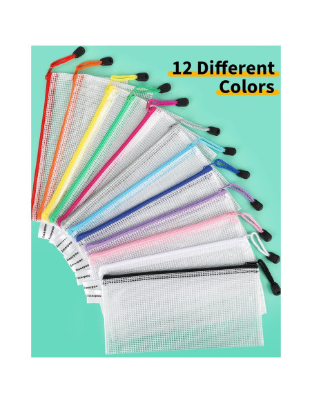 Fundas para Lápices Smarpau 24PCS A6 12 Colores Impermeables Fundas para Lápices Smarpau 24PCS A6 12 Colores Impermeables