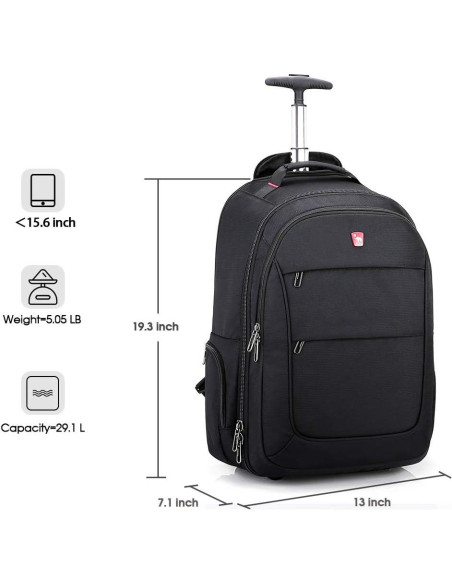 Mochila Rodante OIWAS 15.6" con Compartimentos y Ruedas Mochila Rodante OIWAS 15.6" con Compartimentos y Ruedas