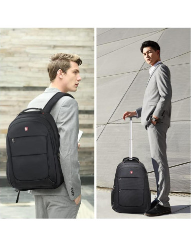 Mochila Rodante OIWAS 15.6" con Compartimentos y Ruedas