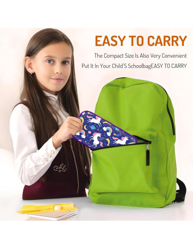Estuche de Lápices Fitvc para Niñas, Bolsa Arcoíris 2 Compartimentos