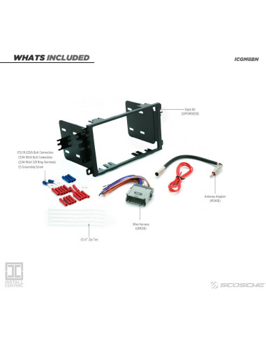 Kit Instalación Doble DIN Scosche ICGM8BN para GM 2000-12