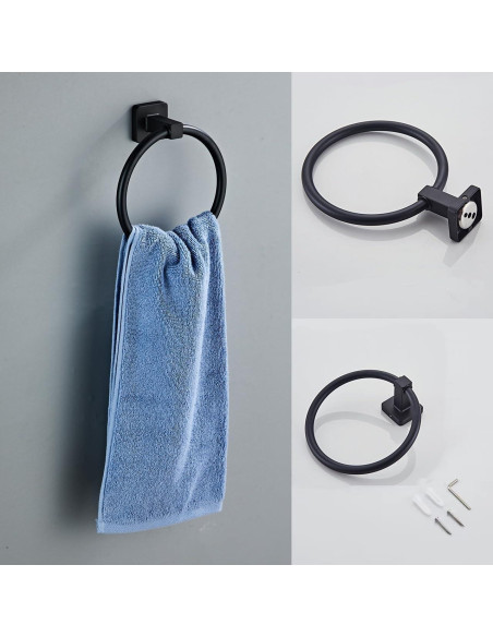Juego de Accesorios de Baño Bluebyrne 4 Piezas Negro Mate Juego de Accesorios de Baño Bluebyrne 4 Piezas Negro Mate