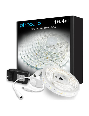 Tira LED Regulable 5m PHOPOLLO 6500K Luz Blanca Diurna