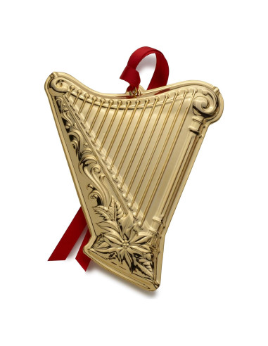 Adorno Musical Bañado en Oro Wallace 2024 - Arpa 10,16 cm