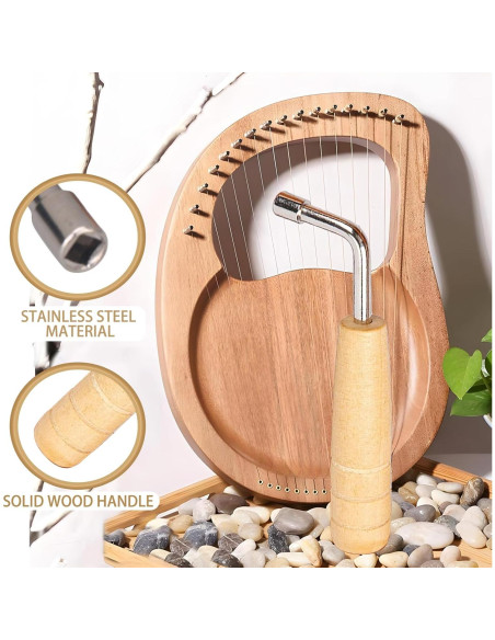 Llave de Afinación Hordion para Piano y Arpa - Acero y Madera Llave de Afinación Hordion para Piano y Arpa - Acero y Madera