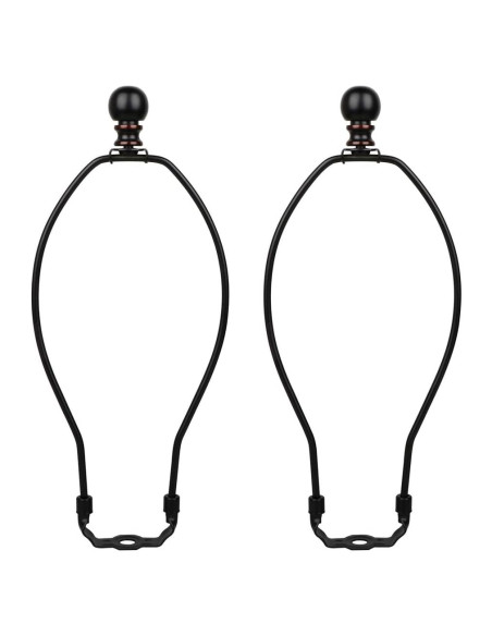 Soporte de lámpara Helunsi 25,4 cm 2 juegos negro metal Soporte de lámpara Helunsi 25,4 cm 2 juegos negro metal