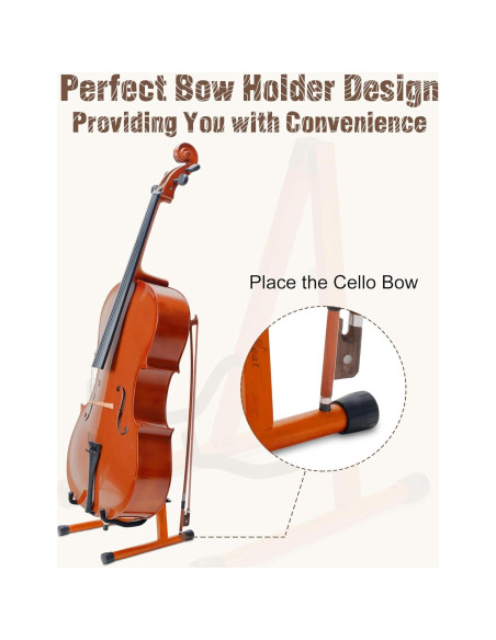 Soporte para Cello Musbeat de Caoba Ajustable 1/8 a 4/4 Soporte para Cello Musbeat de Caoba Ajustable 1/8 a 4/4