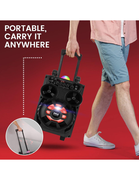 Altavoz PA Bluetooth Pyle PPHP87BTA 580W 20.32cm Karaoke Altavoz PA Bluetooth Pyle PPHP87BTA 580W 20.32cm Karaoke