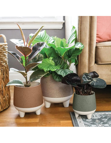 Maceta Autorriego El HC Companies 20 cm Greige Moderna