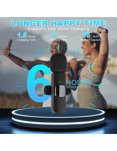 Micrófono Lavalier Inalámbrico ESONLITOR para iPhone y iPad Micrófono Lavalier Inalámbrico ESONLITOR para iPhone y iPad